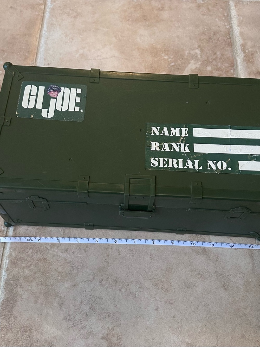 G.I. Joe Military Toy Action Figure Green Plastic Storage Box - Picture 9 of 9